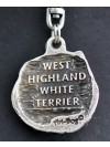 West Highland White Terrier - keyring (silver plate) - 1888 - 13411