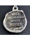 West Highland White Terrier - necklace (silver cord) - 3197 - 32664