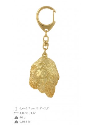 Afghan Hound - keyring (gold plating) - 826 - 30025