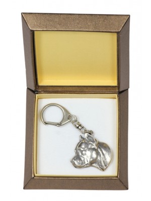 American Staffordshire Terrier - keyring (silver plate) - 2756 - 29875