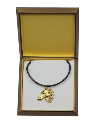 Barzoï Russian Wolfhound - necklace (gold plating) - 2476 - 27635
