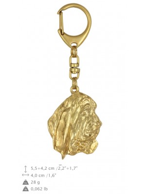 Basset Hound - keyring (gold plating) - 2368 - 25581