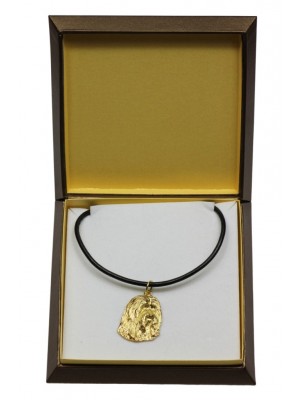 Bearded Collie - necklace (gold plating) - 3032 - 31668