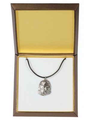 Bearded Collie - necklace (silver plate) - 2917 - 31061