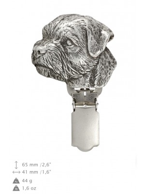 Border Terrier - clip (silver plate) - 264 - 26288