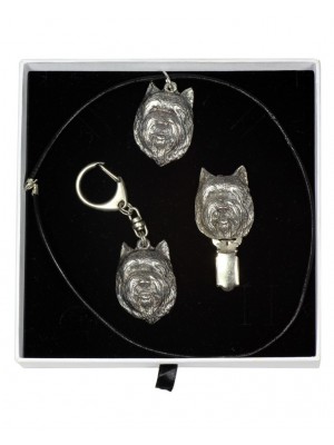 Cairn Terrier - keyring (silver plate) - 2056 - 17394