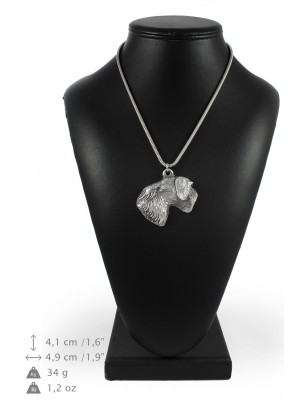 Cesky Terrier - necklace (silver cord) - 3252 - 33400