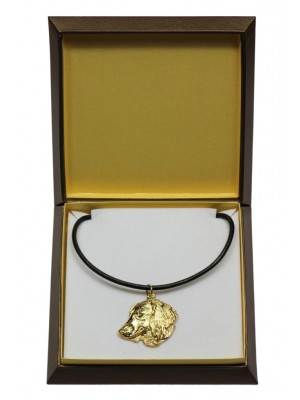 Dachshund - necklace (gold plating) - 3063 - 31699