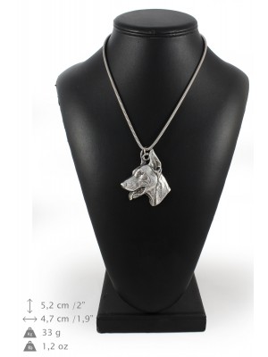 Doberman pincher - necklace (silver chain) - 3294 - 34328