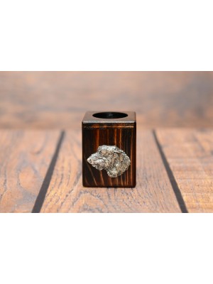 Irish Wolfhound - candlestick (wood) - 3958 - 37692