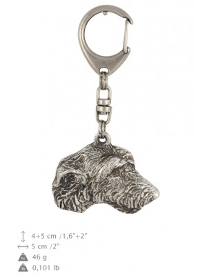 Irish Wolfhound - keyring (silver plate) - 2696 - 29026