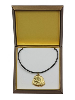 Pekingese - necklace (gold plating) - 2516 - 27675