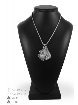 Schnauzer - necklace (silver cord) - 3195 - 33207