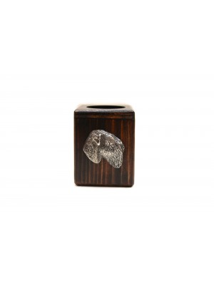 Black Russian Terrier - candlestick (wood) - 3962 