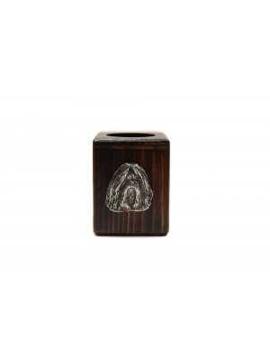 Shih Tzu - candlestick (wood) - 3893 