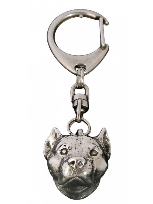 American Staffordshire Terrier - keyring (silver plate) - 27