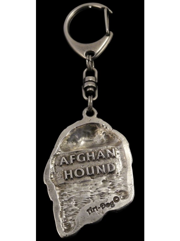 Afghan Hound - keyring (silver plate) - 65 - 384