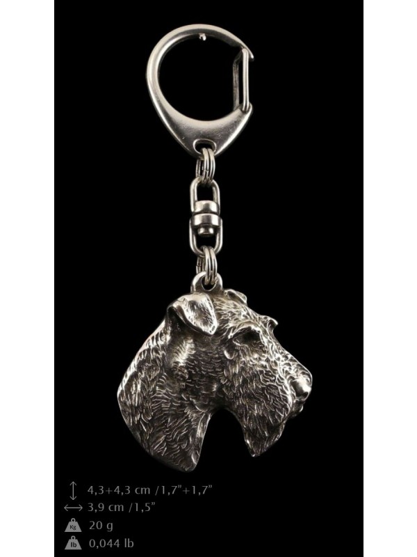Airedale Terrier - keyring (silver plate) - 99 - 9368