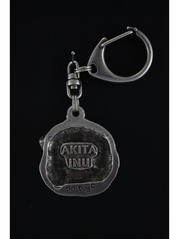 Akita Inu - keyring (silver plate) - 64 - 381