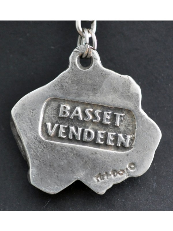 Basset Hound - keyring (silver plate) - 74 - 428