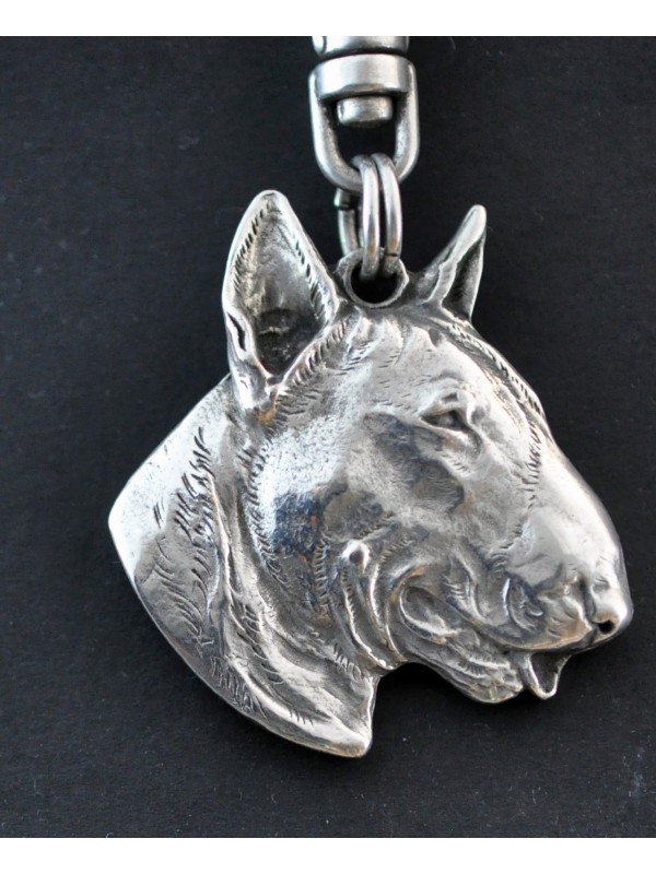 Bull Terrier - keyring (silver plate) - 107 - 577