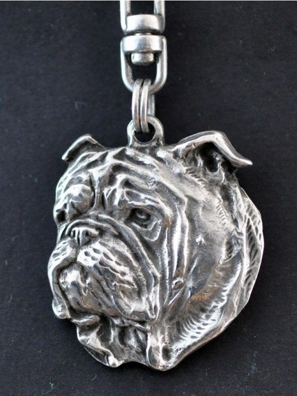 English Bulldog - keyring (silver plate) - 11 - 107