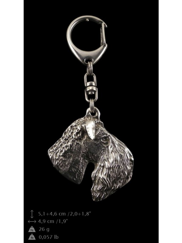 Kerry Blue Terrier - keyring (silver plate) - 77 - 9340