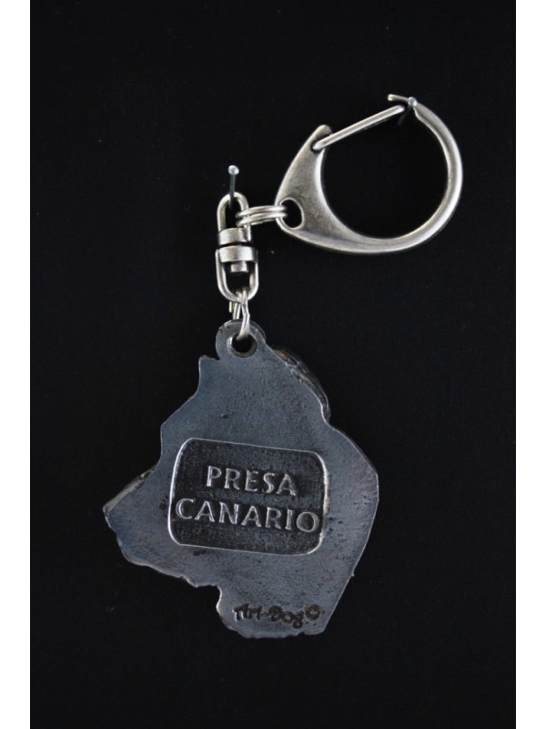 Perro de Presa Canario - keyring (silver plate) - 95 - 524