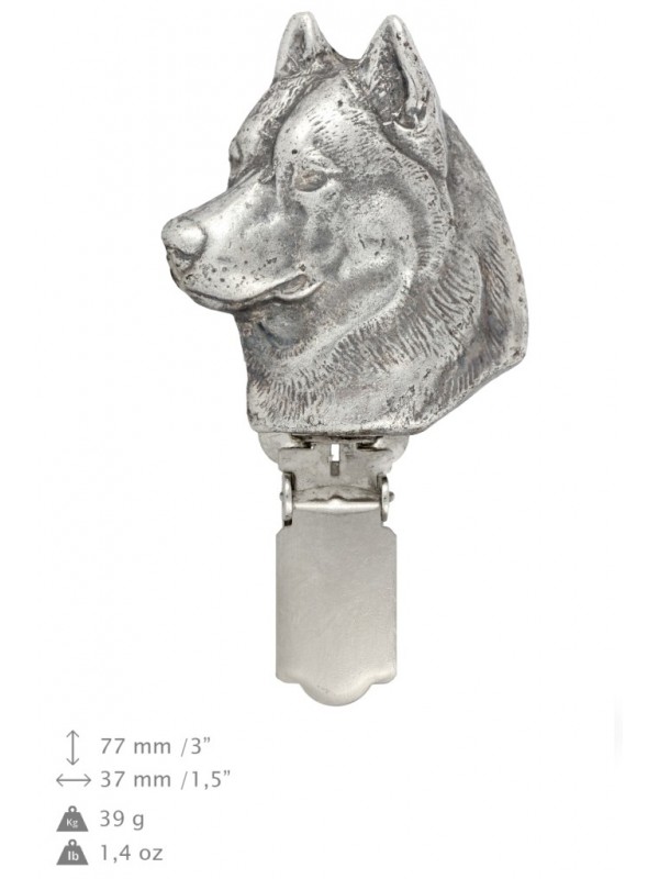 Siberian Husky - clip (silver plate) - 3 - 26176