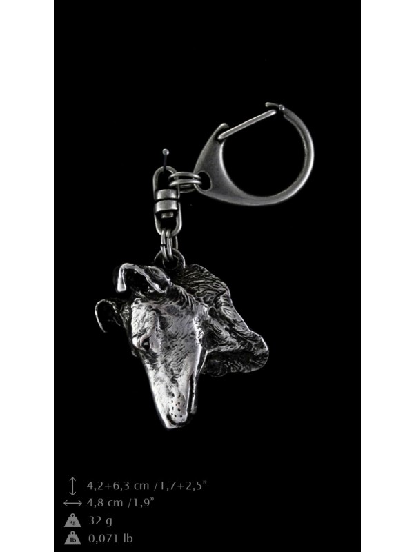 Smooth Collie - keyring (silver plate) - 100 - 9371