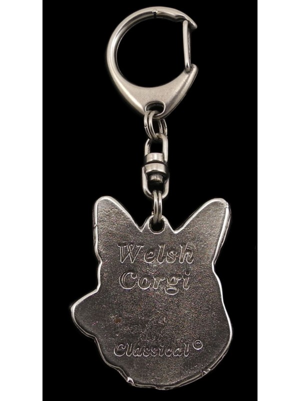 Welsh Corgi Cardigan - keyring (silver plate) - 91 - 508