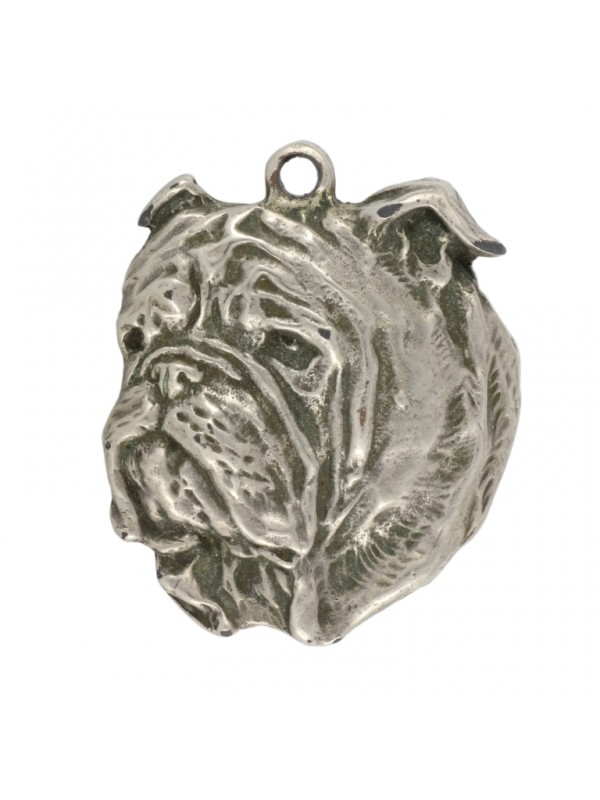 English Bulldog - keyring (silver plate) - 11