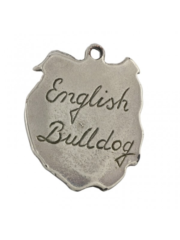 English Bulldog - keyring (silver plate) - 11