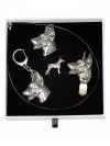 Doberman pincher - keyring (silver plate) - 2080 - 18119
