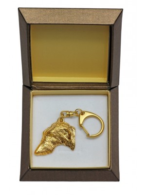 Scottish Deerhound - keyring (gold plating) - 2438 - 27309
