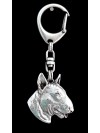 Bull Terrier - keyring (silver plate) - 2195 - 21036