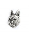 French Bulldog - pin (silver plate) - 2218 - 22255