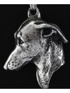 Italian Greyhound - necklace (silver plate) - 2979 - 30894