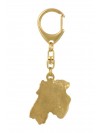 Airedale Terrier - keyring (gold plating) - 2885 - 30444