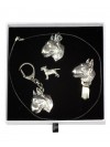 Bull Terrier - keyring (silver plate) - 2082 - 18187