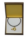 Dachshund - necklace (gold plating) - 2478 - 27637