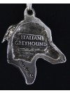 Italian Greyhound - necklace (silver cord) - 3228 - 32788
