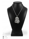 Poodle - necklace (silver chain) - 3316 - 34444