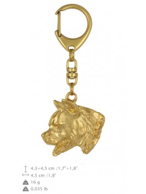 American Staffordshire Terrier - keyring (gold plating) - 796 - 25042
