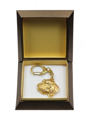 Basset Hound - keyring (gold plating) - 2867 - 30528
