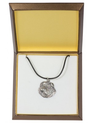 Belgium Griffon - necklace (silver plate) - 2933 - 31077