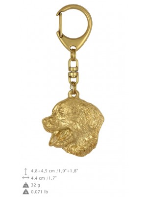 Bernese Mountain Dog - keyring (gold plating) - 885 - 25289