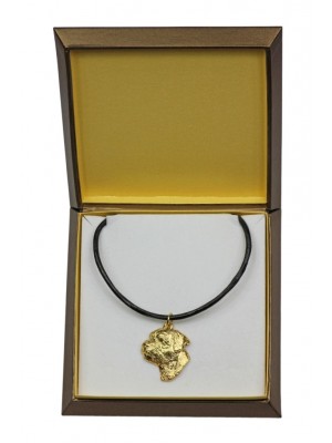 Border Terrier - necklace (gold plating) - 2513 - 27672