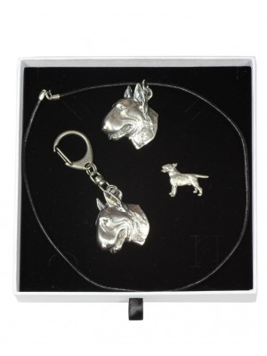 Bull Terrier - keyring (silver plate) - 2099 - 18680