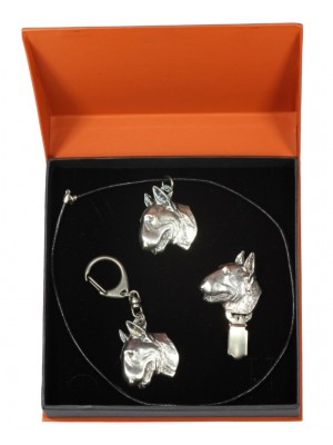 Bull Terrier - keyring (silver plate) - 2261 - 22943